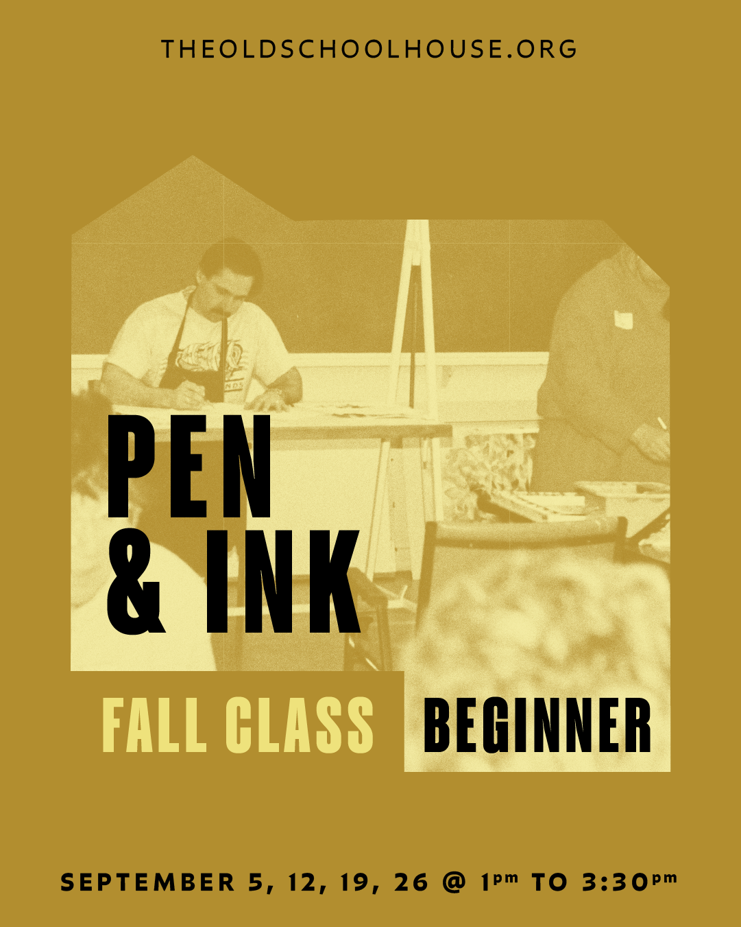 Pen & Ink | Michael Sherlock | Sept 5,12,19,26 , 2023 1-3:30pm, 2023