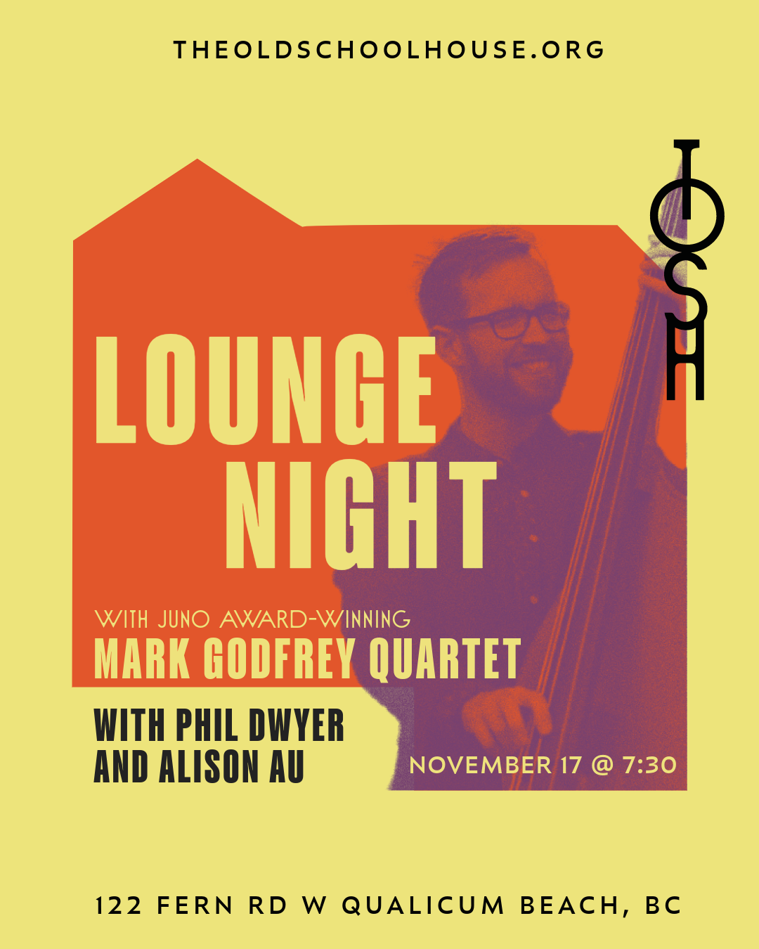 November 17, 2023 Lounge Night with Mark Godfrey Quartet Featuring Phil Dwyer and Allison Au