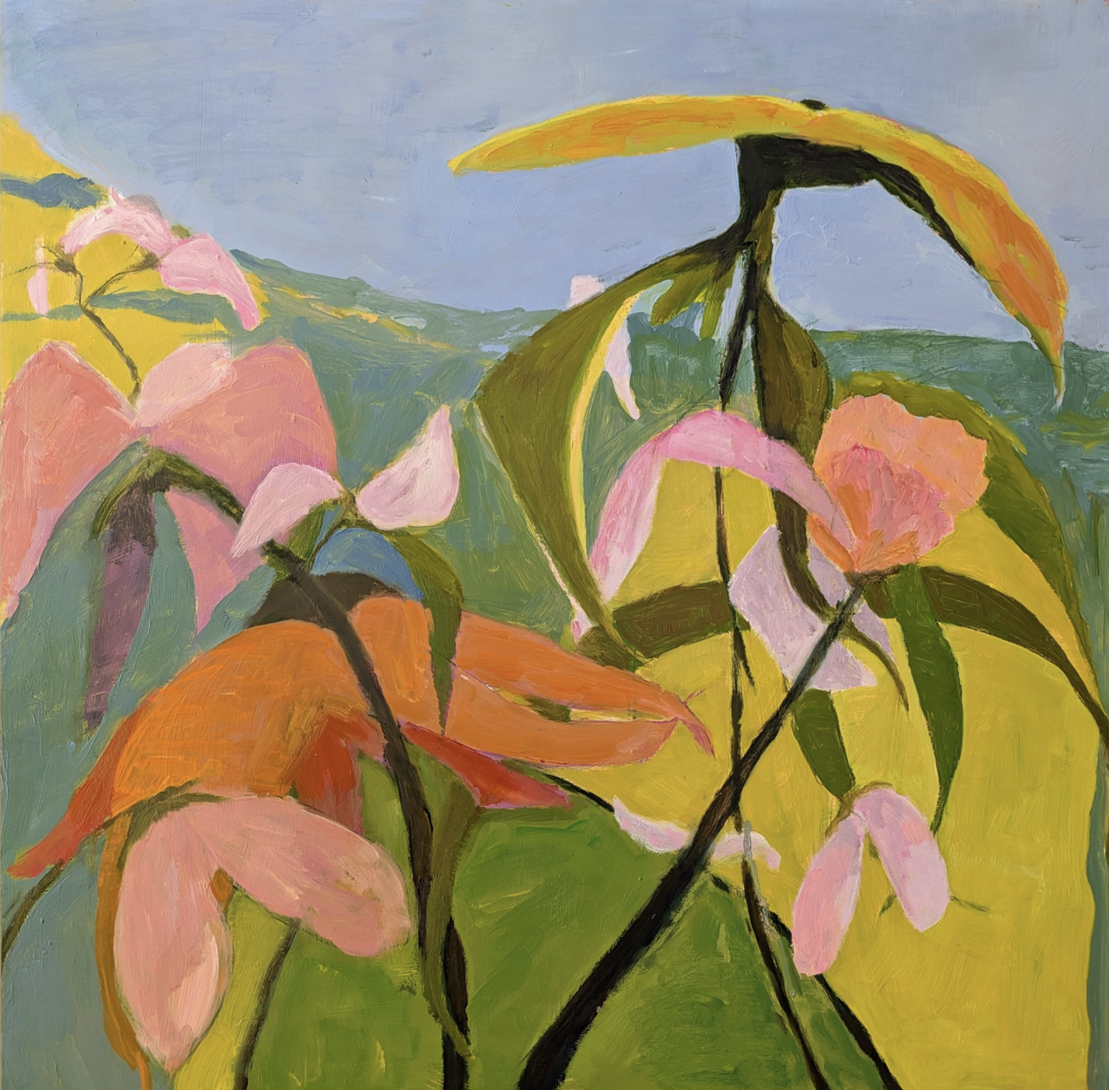 Heather McAllister - painting - Beach Sweet Peas