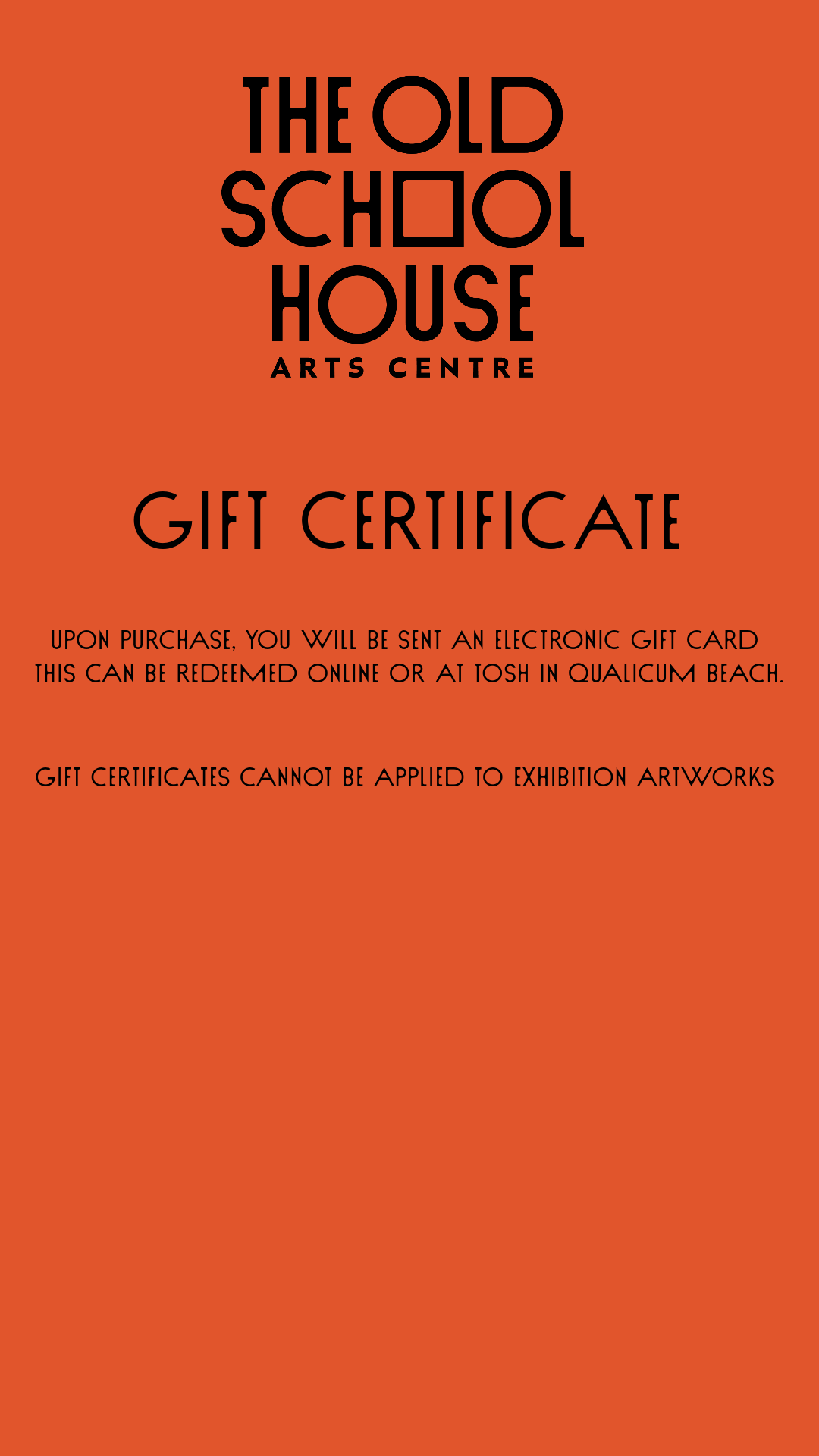 TOSH Gift Certificate