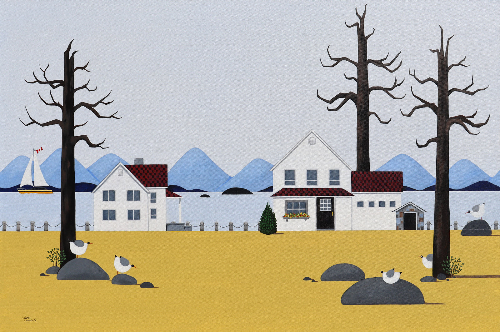 Janet Lawrence - painting - View of the Coastals