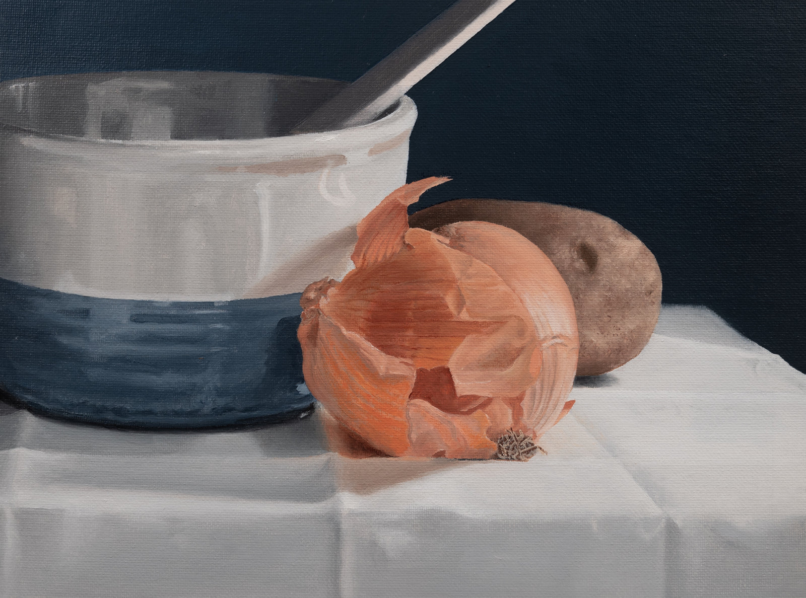 Christopher Fox - painting - Bowl, Onion & Potato