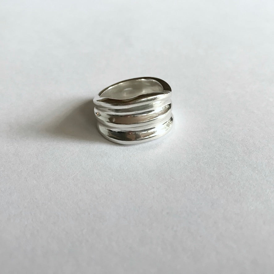Peggy Logan - jewellery - Sterling Silver Triple Bone Ring