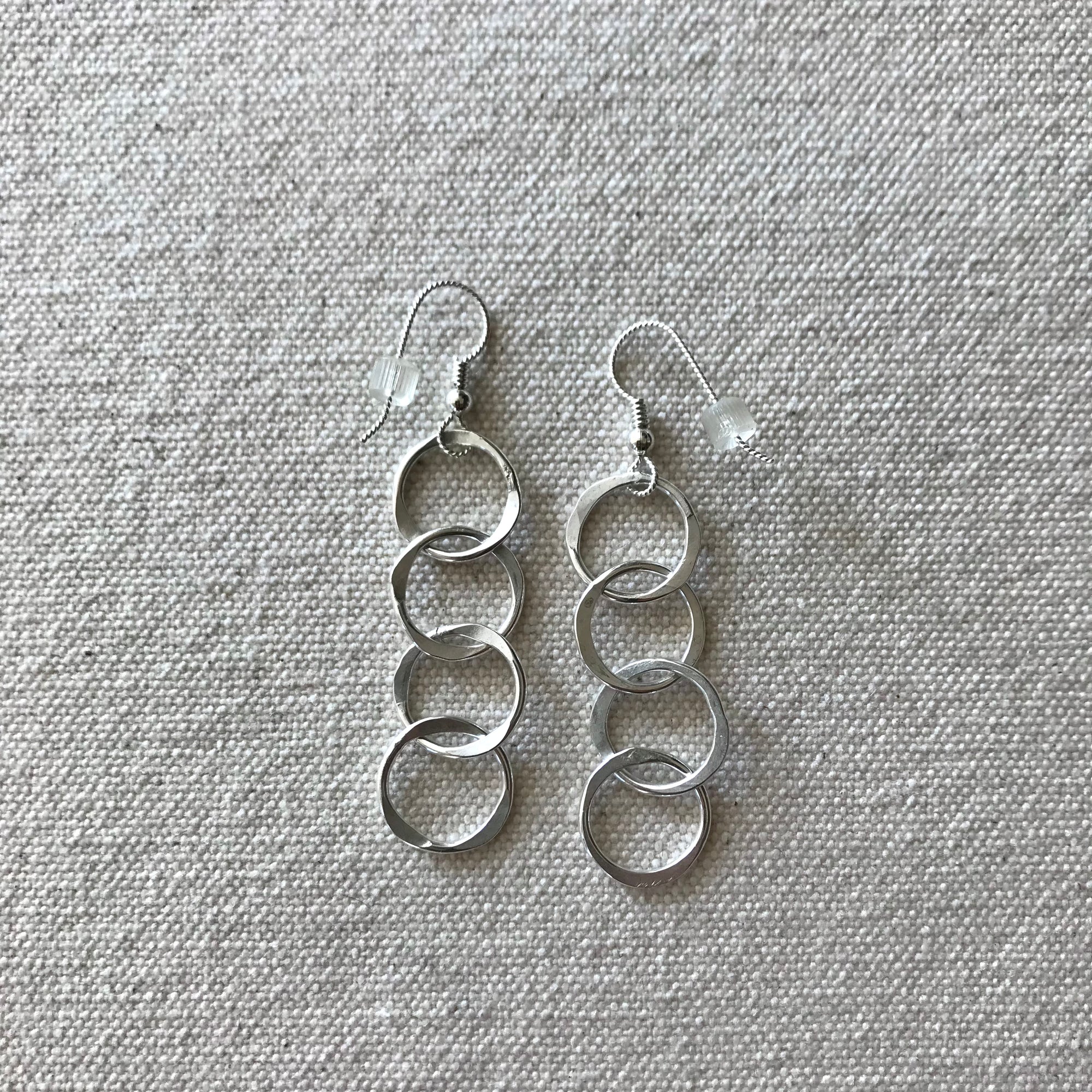 Madeleine Chisholm - Jewellery - 4 Link Hammered Dangle Earrings