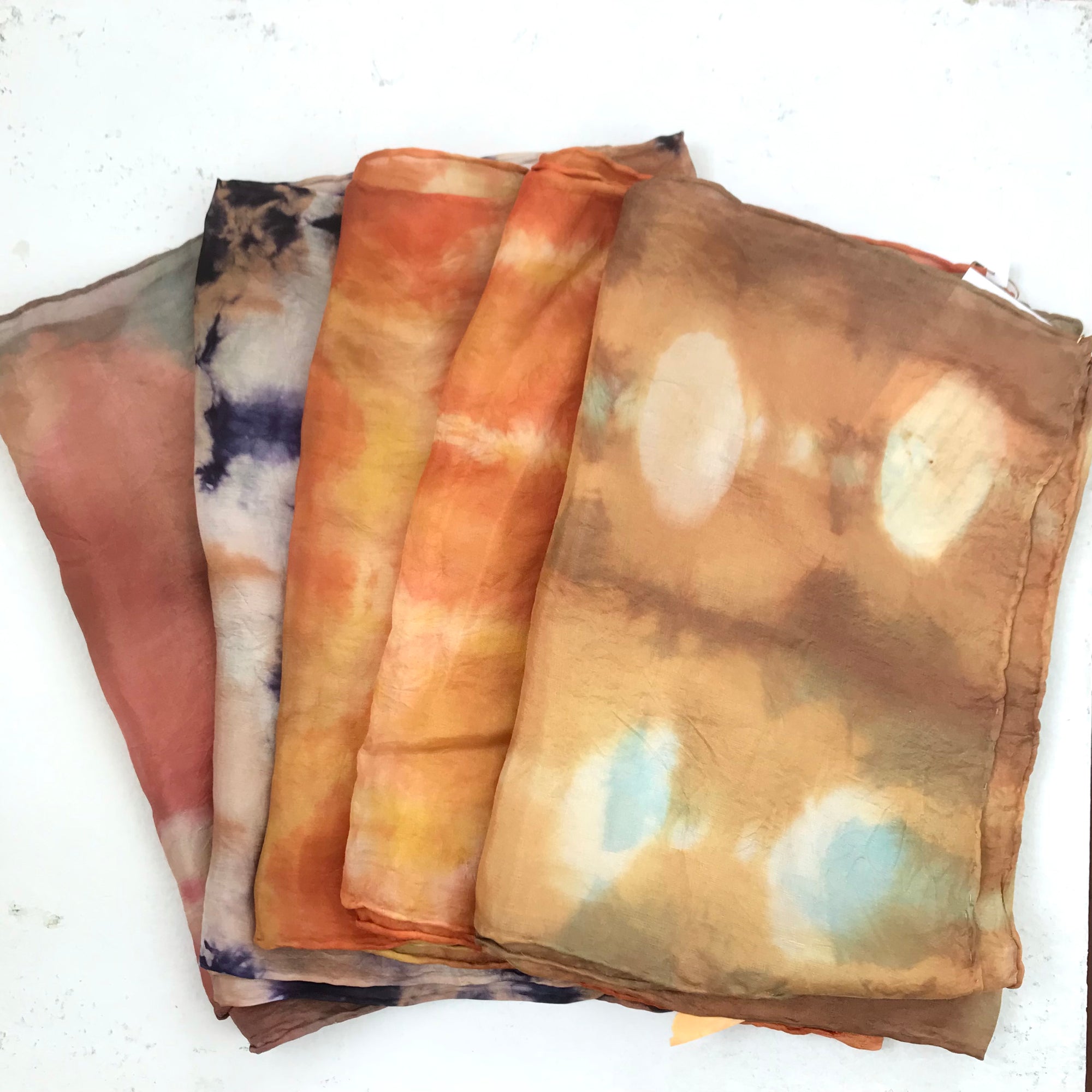 Joanna Rogers - Hand dyed silk scarf - Natural Dye Series