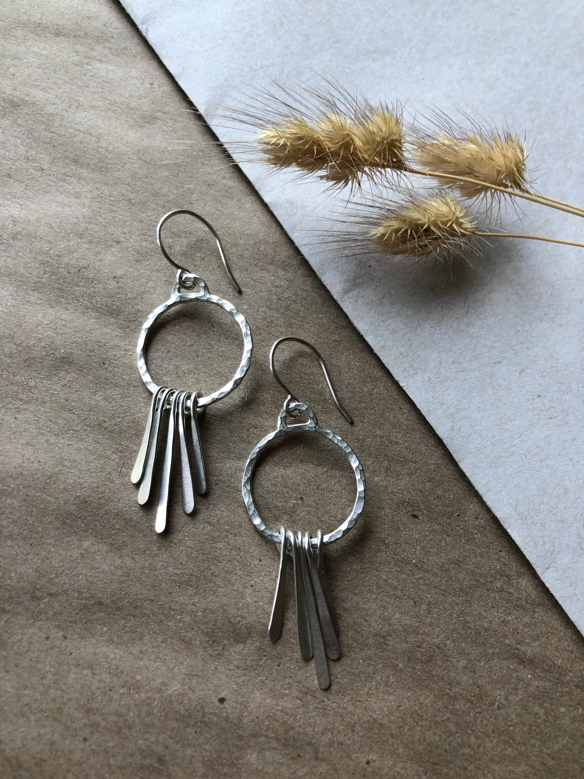Mellow Moon Jewelry: Fringe Circle Earrings