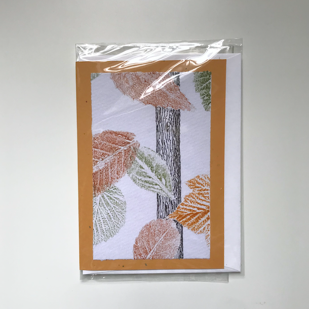TOSH Cards - Rita Loehr - Original Gell Art Cards - Leaves