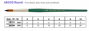 Silver Brush - Crystal Round Brushes