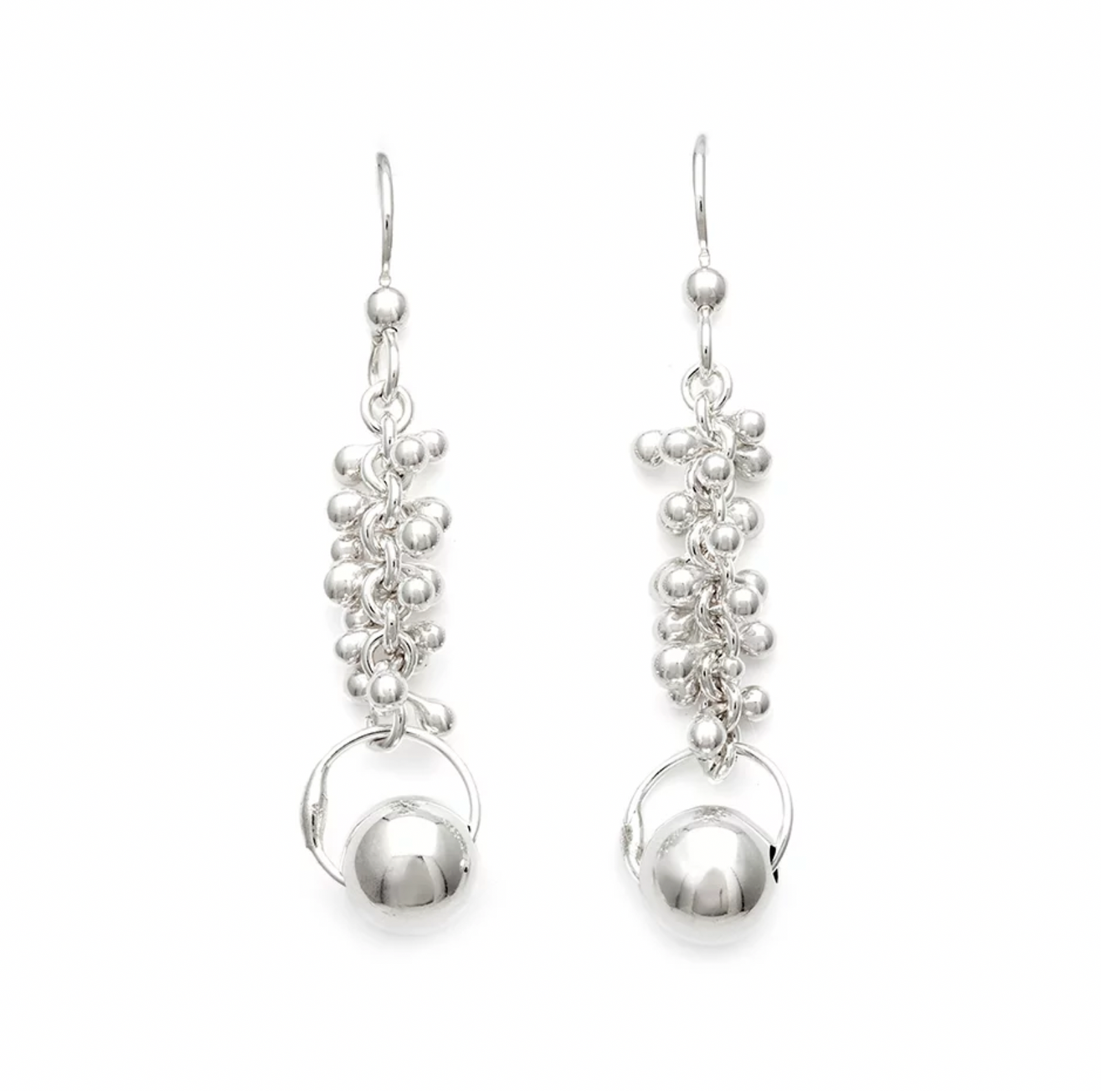 Madeleine Chisholm - Jewellery - Baby Barbell Dangle with Bead Earrings