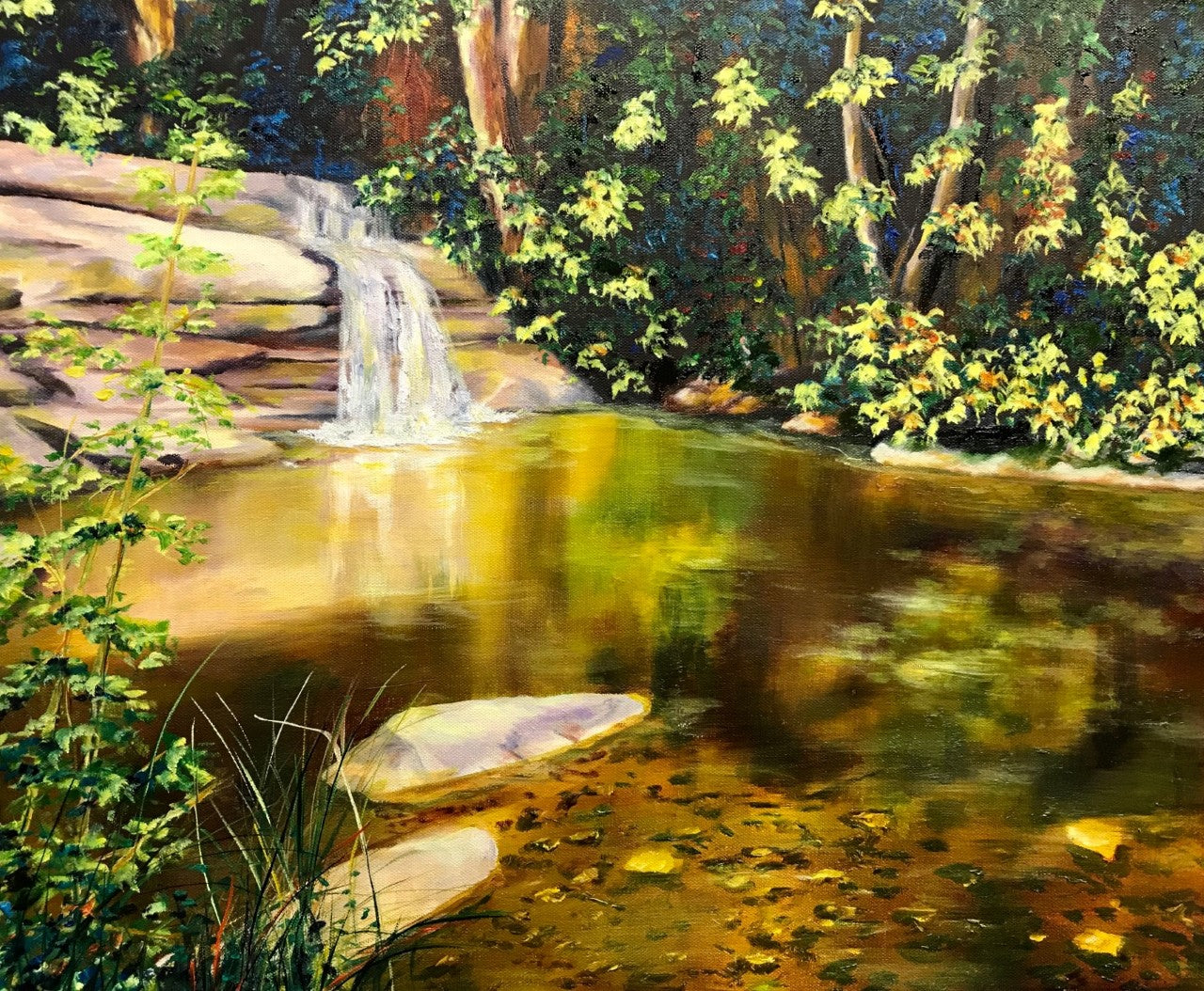 Margery Blom - painting - Bowen Falls